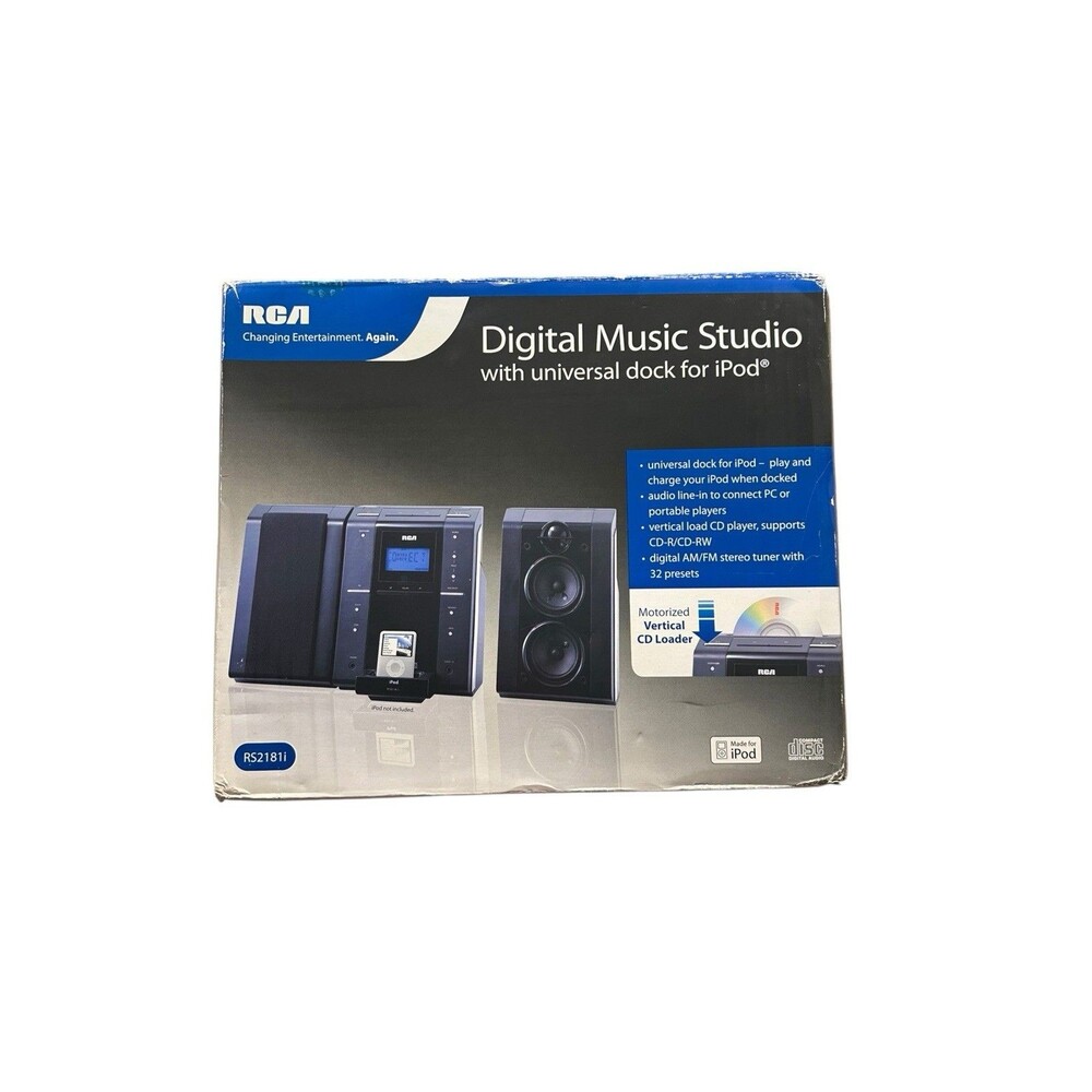 RCA CD Micro System Dock for iPhone/iPod Black (RS2181i) New